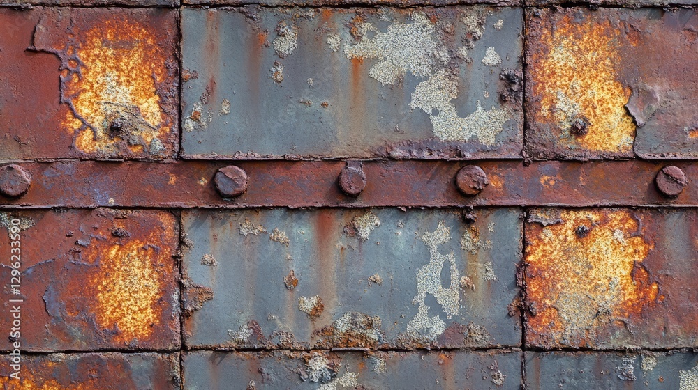A rusty iron structure with cracks and pitted corrosion, offering a rich texture. A rusty iron structure with cracks and pitted corrosion, offering a rich texture.