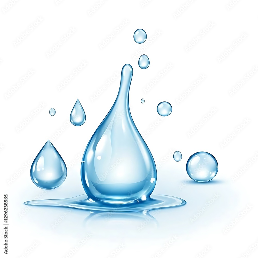 Drops image isolated white background. Drops image isolated white background.