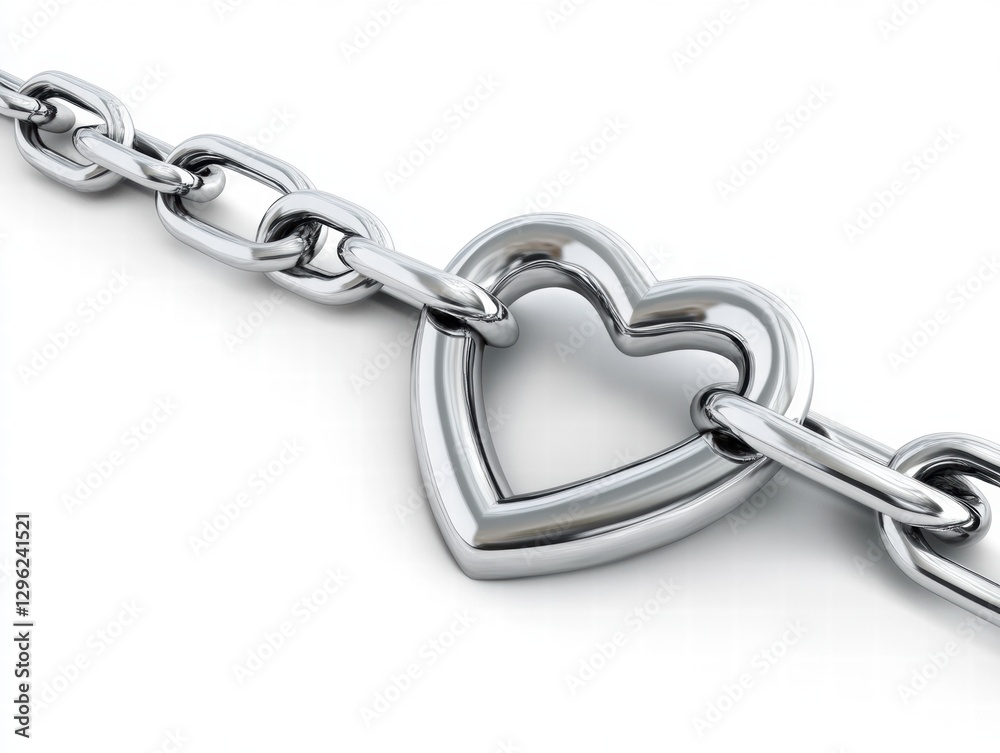Obraz premium heart shaped chain