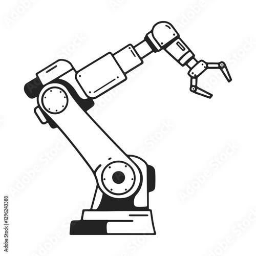 Usable robot arm icon, isolated. Easily usable on websites and apps, editable vector icon.