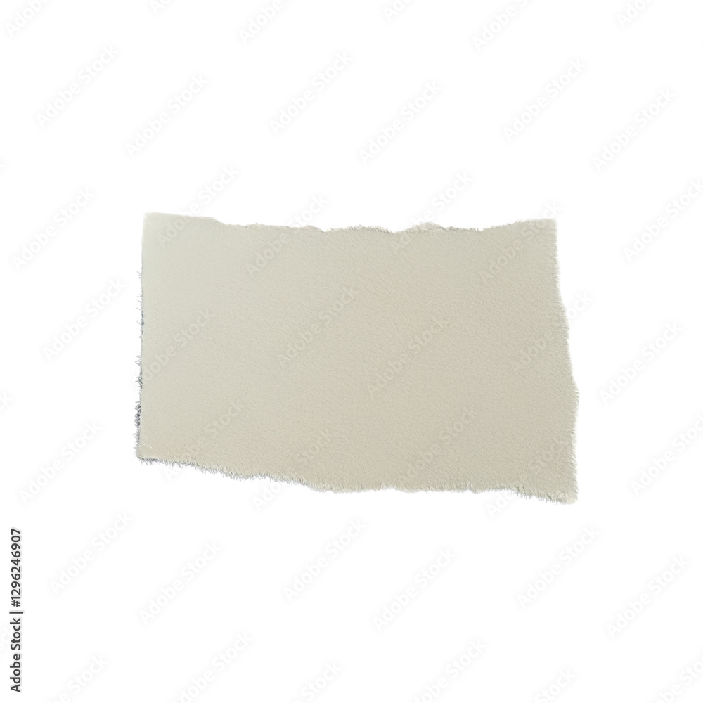 Torn paper texture with ripped edges isolated on a PNG transparent background. Perfect for design projects, scrapbooking, digital art, and creative compositions.

