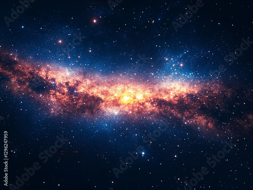 Stellar background with planets in space photo