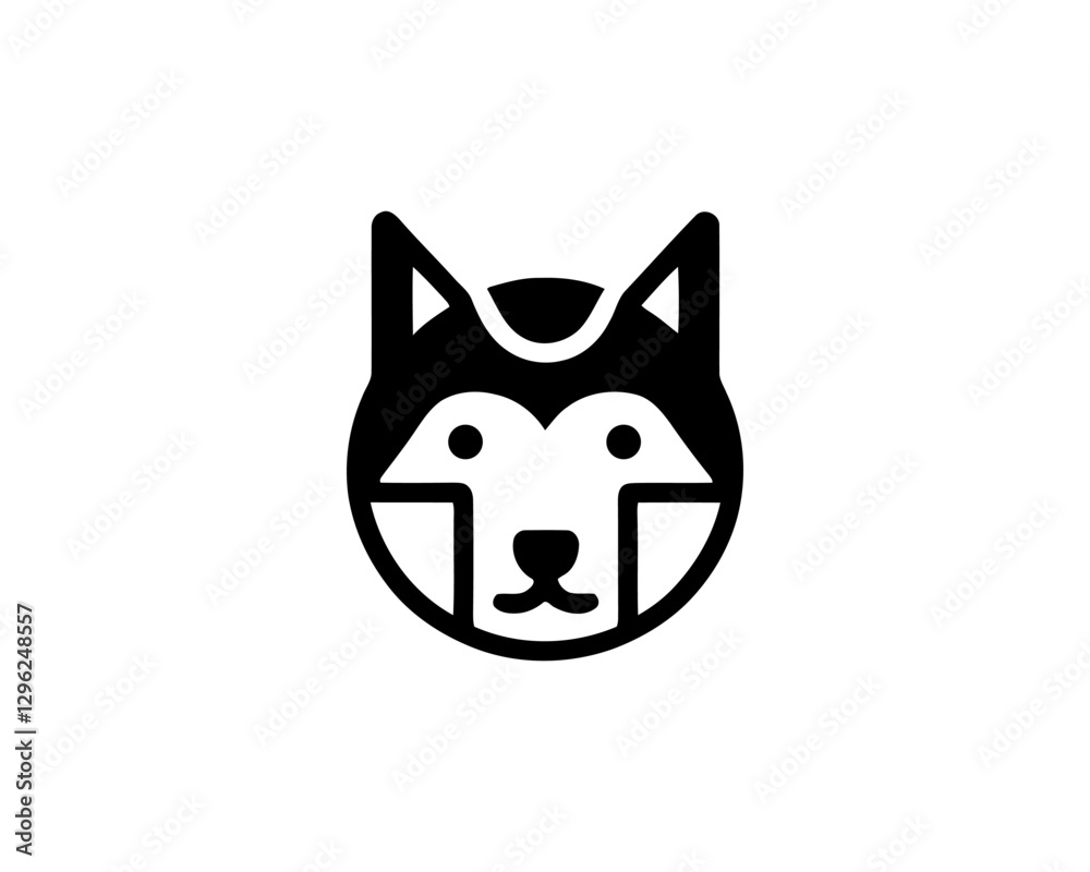 Abstract Dog Logo design template. Dog head icon. Vector illustration. Simple silhouette. Flat style. Cartoon dog face logo. Animal logotype concept. Abstract Dog Logo design template. Dog head icon. Vector illustration. Simple silhouette. Flat style. Cartoon dog face logo. Animal logotype concept.