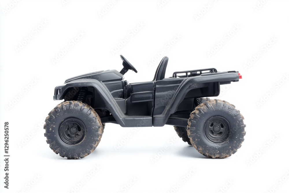 Small-scale All-terrain vehicle, Off-road vehicle vehicle, side perspective, photorealistic model Small-scale All-terrain vehicle, Off-road vehicle vehicle, side perspective, photorealistic model
