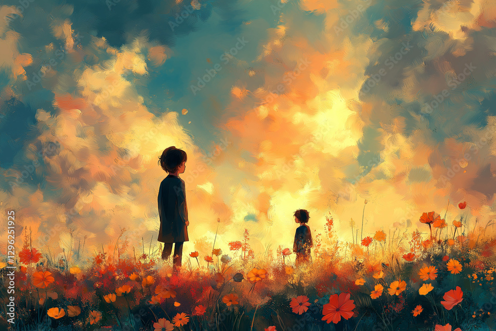 Fototapeta premium children story book concept illustration