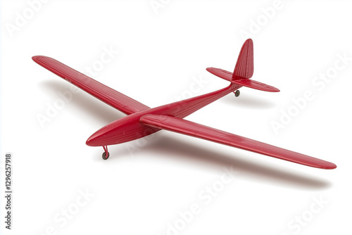 Sailplane, Non-powered aircraft, side profile, collectible vehicle miniature, white background photo