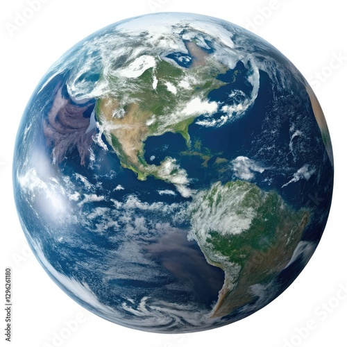 earth globe on white background