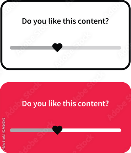 Asking question do you like this content with love parameter. Editable Stroke. Vector illustration
