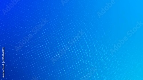 Blue background, live animation. Chaotic 3D waves particle. Circles, dots with neon glow. Bright, blurred stars. Outer space, Milky Way, captivating display of matter. 4k computer screensaver.