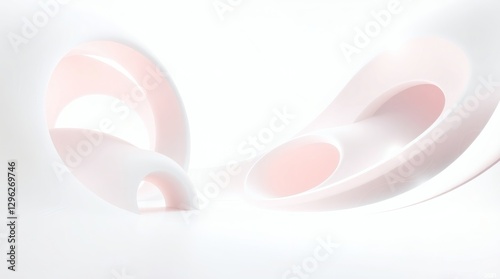 Abstract background illustration of a white round plate isolated on a blank background