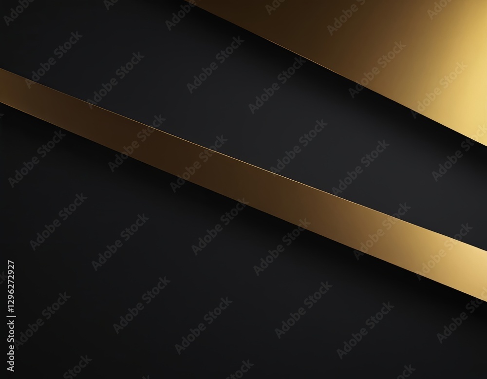 Elegant abstract background with gold diagonal stripes on a sleek black surface. Elegant abstract background with gold diagonal stripes on a sleek black surface.