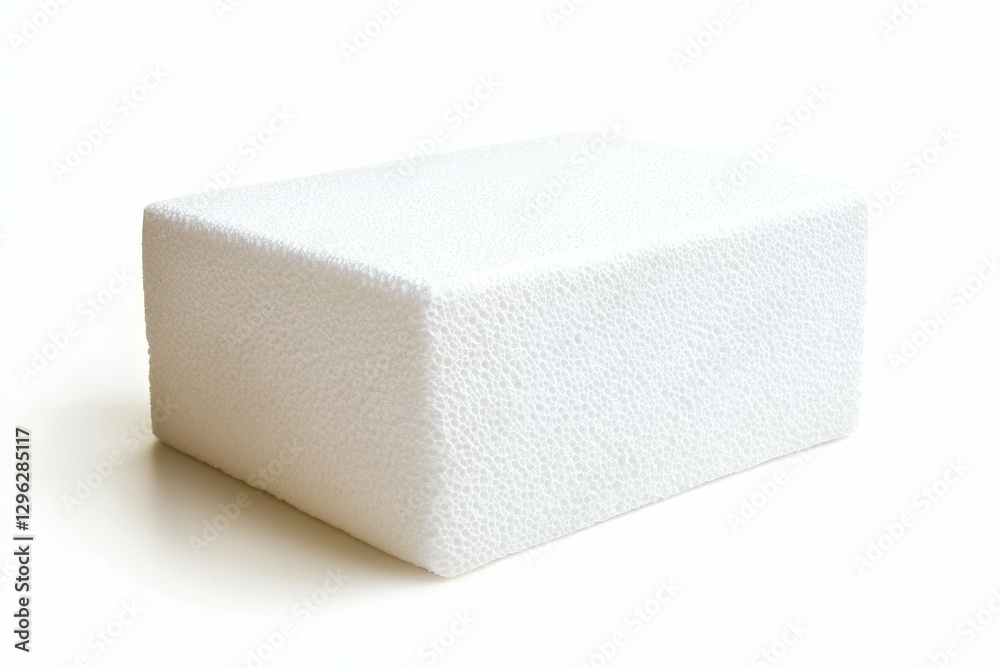 Styrofoam Box. Storage Container for Packing, Empty Foam Box Isolated on White Background Styrofoam Box. Storage Container for Packing, Empty Foam Box Isolated on White Background