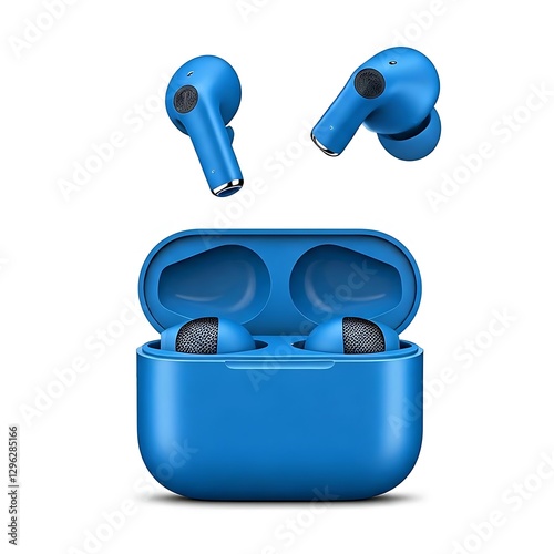 Air buds and micro phone image of different shapes.