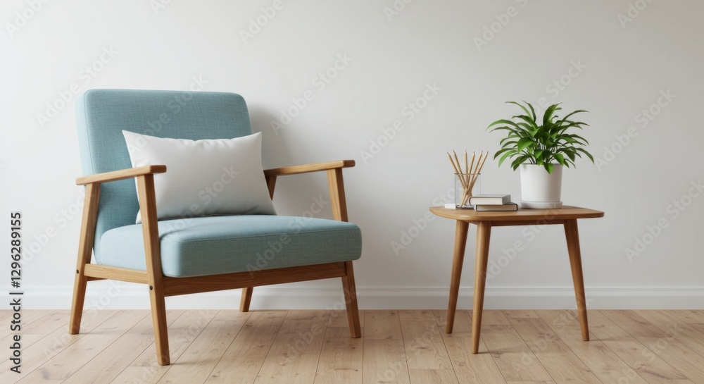 Serene Minimalist Reading Corner Serene Minimalist Reading Corner