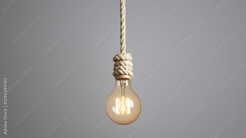 Light Bulb Hanging on Wall Light Bulb Hanging on Wall
