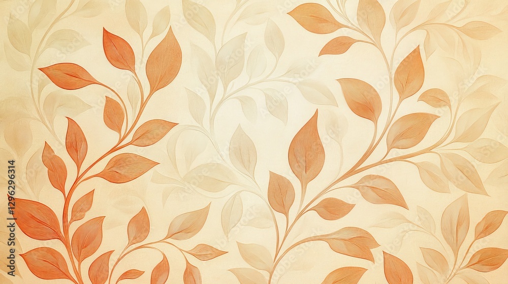 Elegant wallpaper design, featuring soft peach curled patterns, with a simple yet timeless aesthetic, suitable for indoor decoration. Elegant wallpaper design, featuring soft peach curled patterns, with a simple yet timeless aesthetic, suitable for indoor decoration.