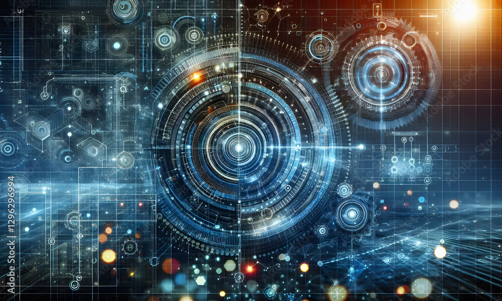 Hintergrund mit technologischem Design, auch als Textur Hintergrund mit technologischem Design, auch als Textur