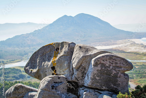 Lariño , Galicia , Spain. View of Monte Louro on the Costa da Muerte