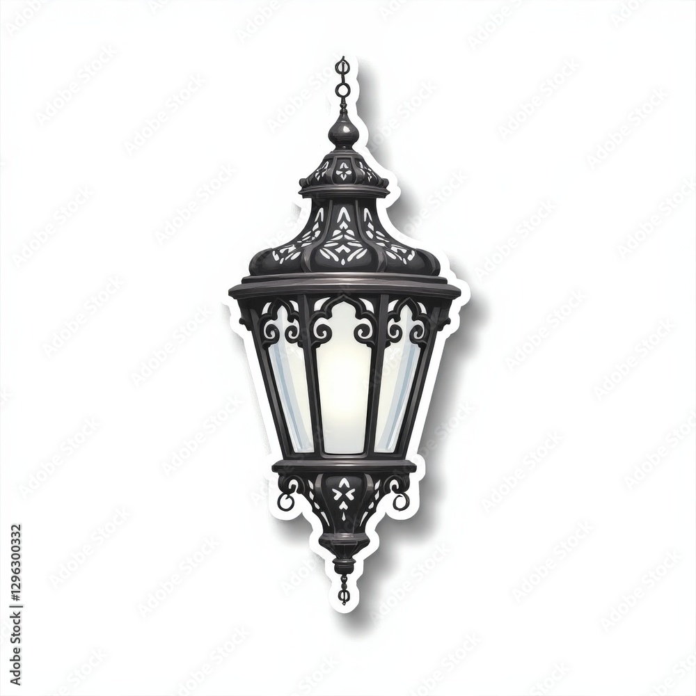 Gothic Style silver Pendant Lantern Gothic Style silver Pendant Lantern