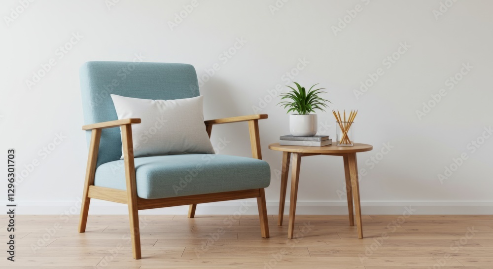 Serene Minimalist Reading Corner Serene Minimalist Reading Corner