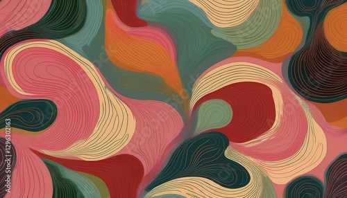 abstract organic shape seamless pattern illustration smooth round shapes background creative drawing texture print dynamic liquid splash repeating wallpaper design
