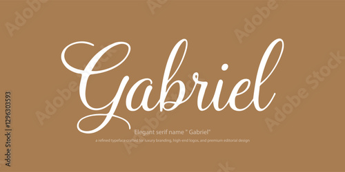 Elegant serif name "Gabriel"—a refined typeface crafted for luxury branding, high-end logos, and premium editorial design. Perfect for fashion, upscale packaging