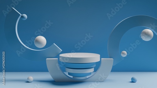 Abstract background of geometric shape. 3D rendering