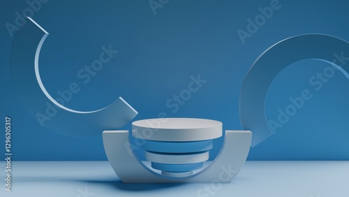 Abstract background of geometric shape. 3D rendering