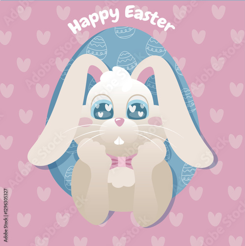 Happy aster bunny card