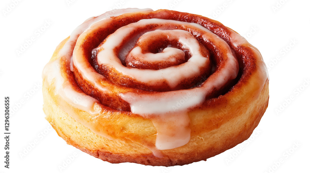 Fototapeta premium a delicious cinnamon roll with sweet icing.