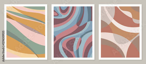 Abstract background with wavy lines. Banner and cover for your design.