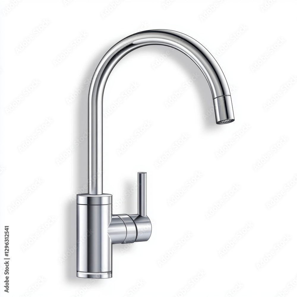 Modern Chrome Kitchen Faucet with Flexible Swivel Spout Design Modern Chrome Kitchen Faucet with Flexible Swivel Spout Design