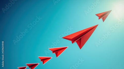 A line of paper planes, their wings catching the sunlight, stretched out against a vibrant blue sky. But among them, one, a sleek glider, defied the norm, curving off in a daring new direction,