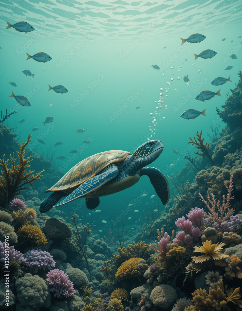 Obraz premium Marine Life in Peril – The Cost of Acidification