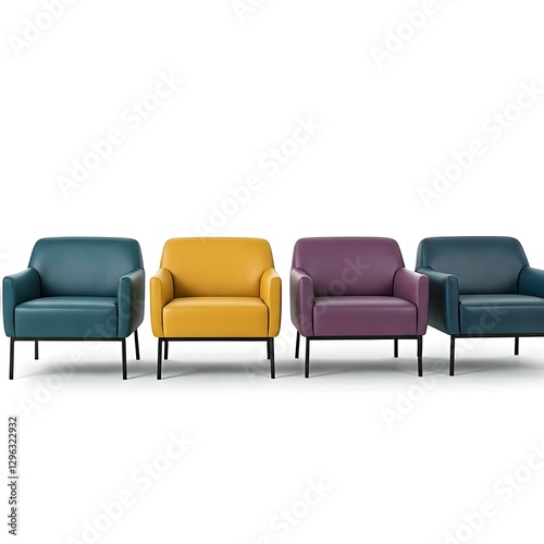 Arm chair image of  isolated white background.