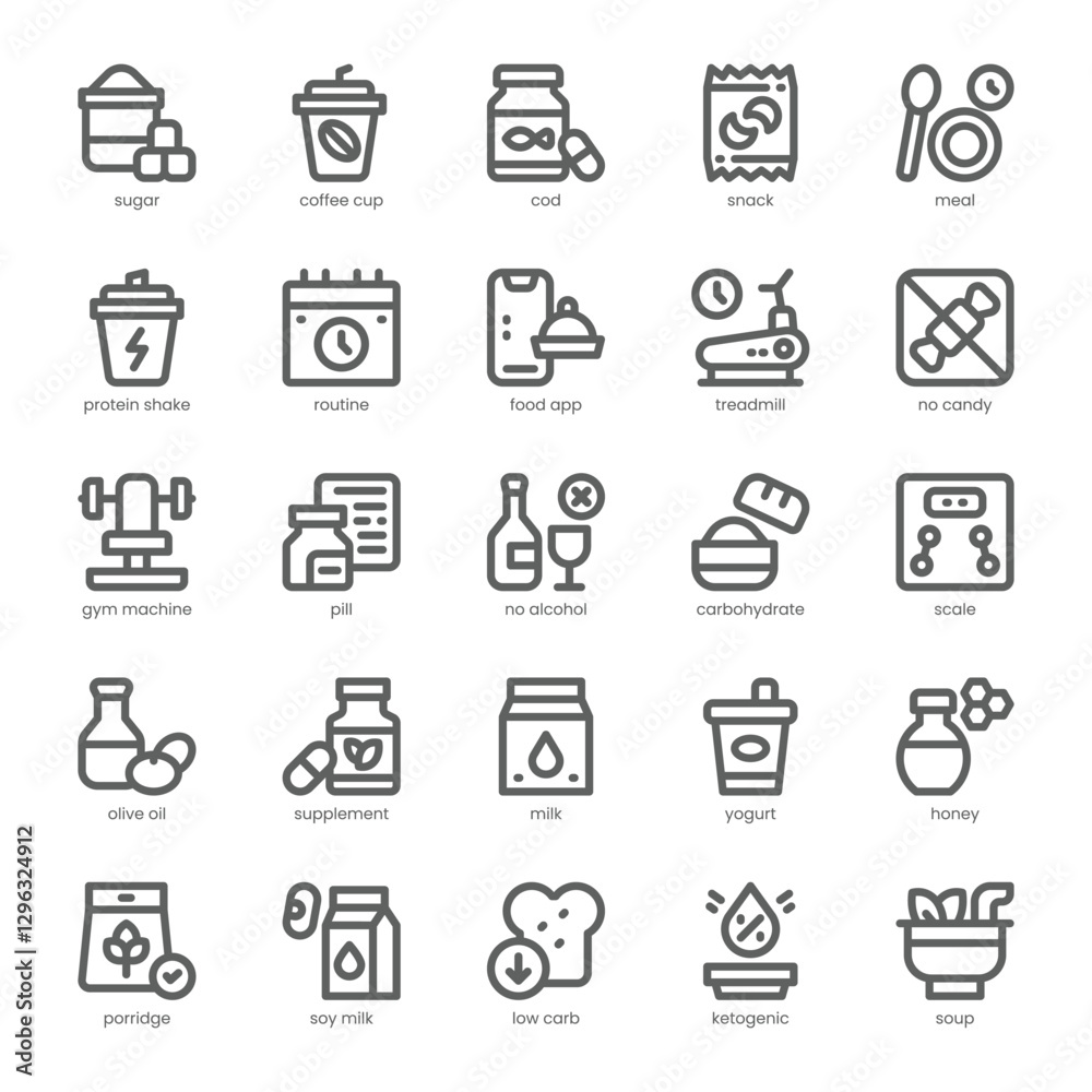 Healthy Life Icon pack for your website, mobile, presentation, and logo design. Healthy Life Icon outline design. Vector graphics illustration and editable stroke. Healthy Life Icon pack for your website, mobile, presentation, and logo design. Healthy Life Icon outline design. Vector graphics illustration and editable stroke.