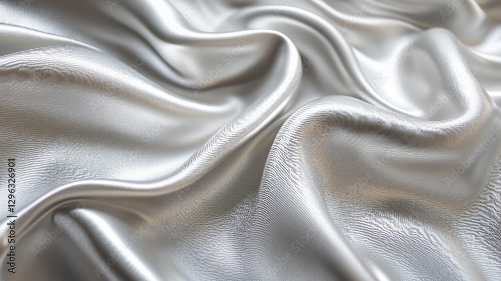 Fototapeta premium Smooth flowing fabric displaying elegant waves and attractive surface textures