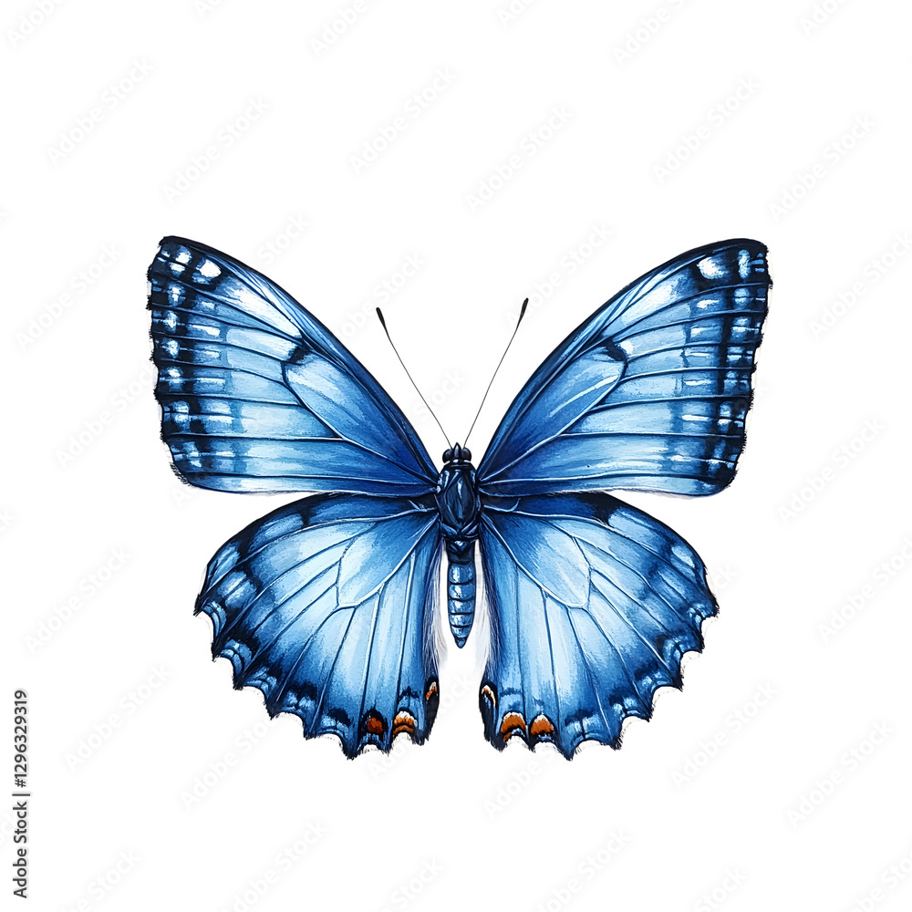 Fototapeta premium azure blue butterfly