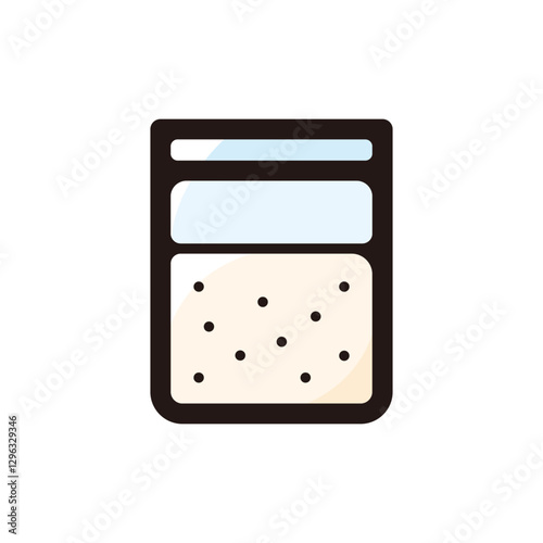 Cocaine illustration icon.Simple vector outline, clipart for graphic design.