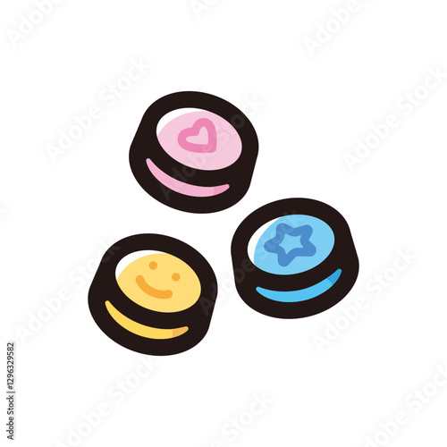 MDMA illustration icon.Simple vector outline, clipart for graphic design.