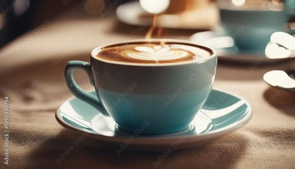 Cup of coffee. Close up. Cup of coffee. Close up.