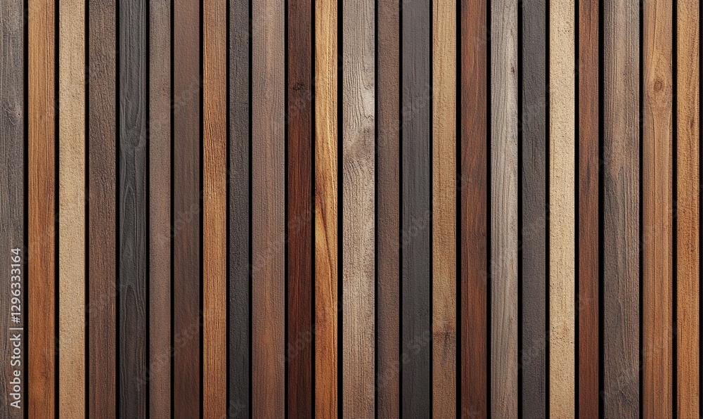 Fototapeta premium Dark Brown Vertical Wooden Planks Texture Background