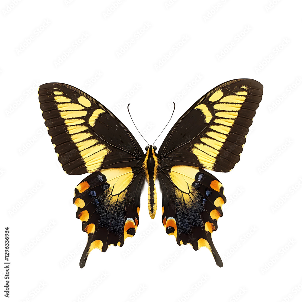 Fototapeta premium yellow-banded swallowtail butterfly