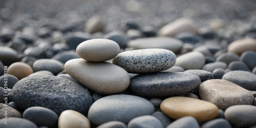 Serene Stacked Stones on Beach Tranquil Pebble Background Zen Meditation Mindfulness Relaxation Serene Stacked Stones on Beach Tranquil Pebble Background Zen Meditation Mindfulness Relaxation