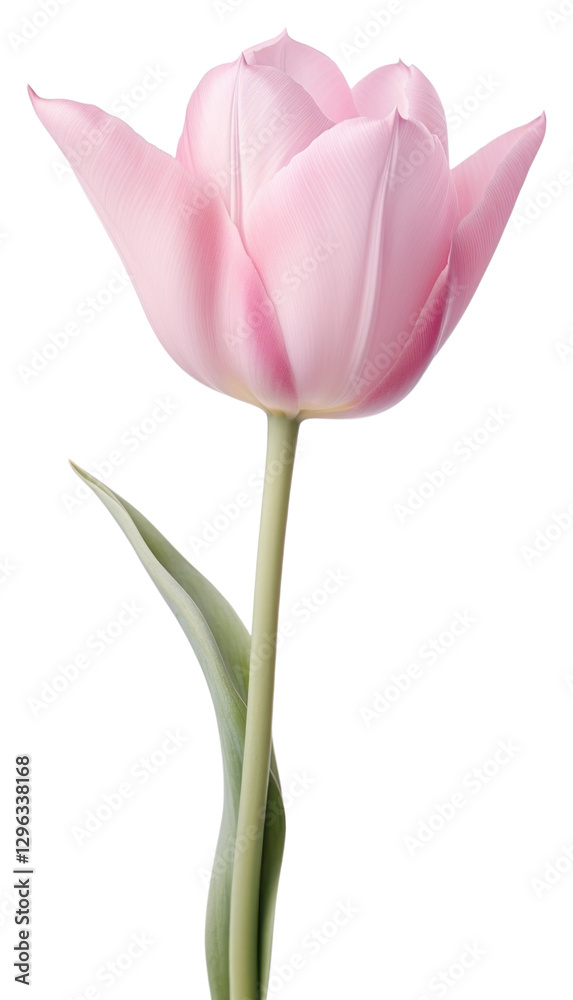 Naklejka premium PNG Delicate pink tulip bloom