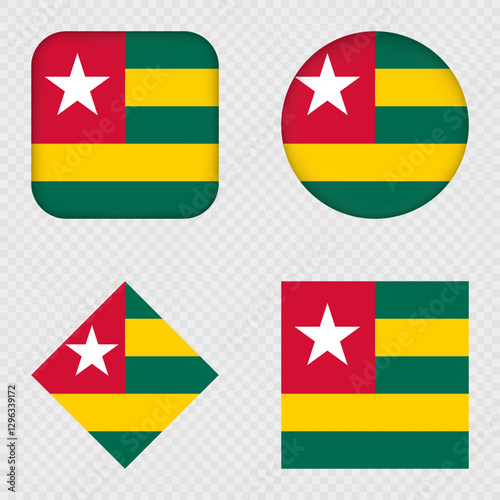 Free Download Togo Flag Icons Pack. Vector illustration. - GFXLoad