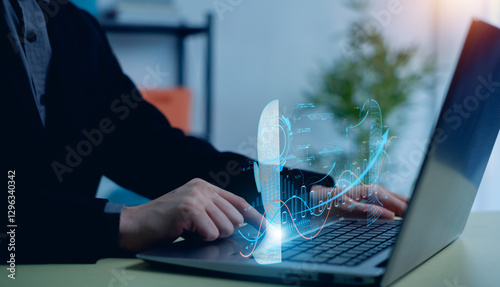 Canvas Print Matching facial movements for face swapping or impersonation,  Face swapping or impersonation