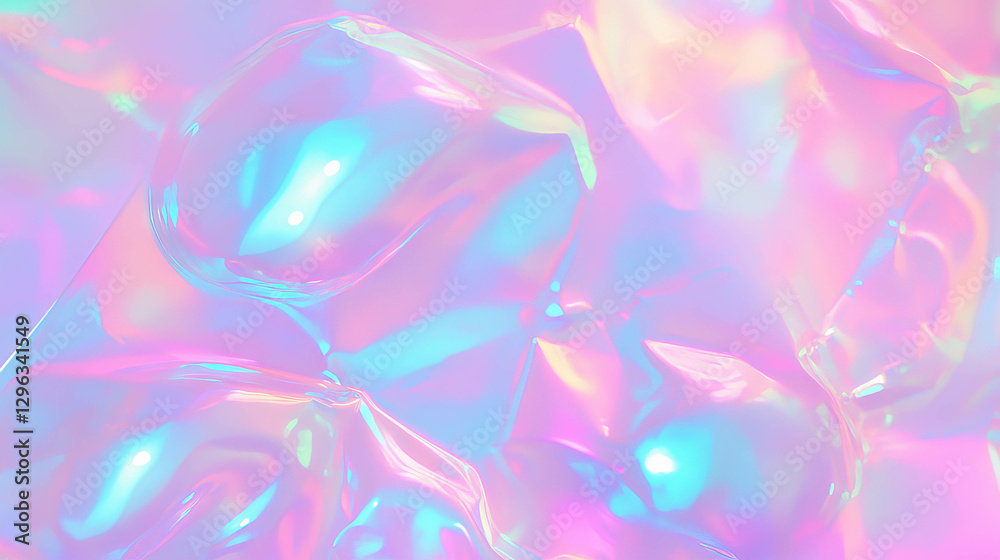 Fototapeta premium Iridescent bubble texture background for creative design projects