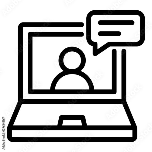 video call Line Icon