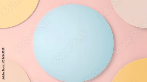Wallpaper Mural Soft pastel colored circles with background design elements Torontodigital.ca
